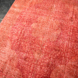 8’ x 11’2 Vintage Tabriz Rug Red Overdyed 1960's Handmade