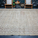 9’5 x 12’6 Classic Vintage Rug Beige, Indigo and Copper Carpet SB
