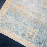 4’4 x 5’8 Classic Vintage Rug Muted Denim Blue & Ecru SB '5036