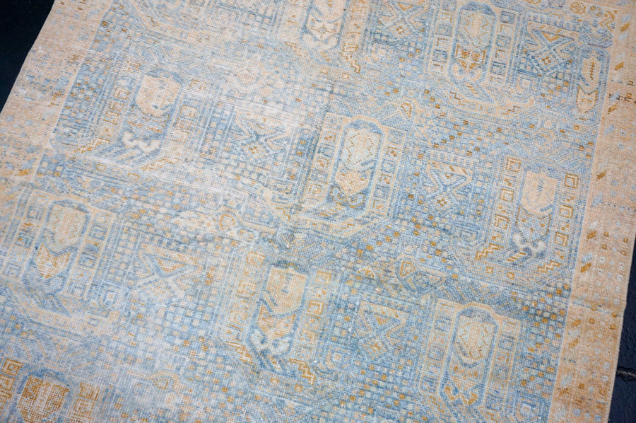 4’4 x 5’8 Classic Vintage Rug Muted Denim Blue & Ecru SB