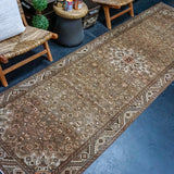 3’9 x 12’5 Classic Vintage Runner Copper, Bronze + Brown