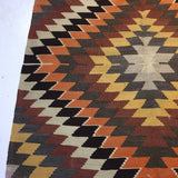 5 X 10 Vintage Turkish Kilim Earth Tones Geometric Navajo ish