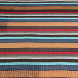Mid-Century Modern Design 9 x 10 Turkish  Kilim Browns and Blues and Reds