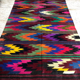 6 x 9 Kilim Rug Anatolian Turkish Vintage Bohemian Kilim Flatweave Carpet Rainbow of Colors