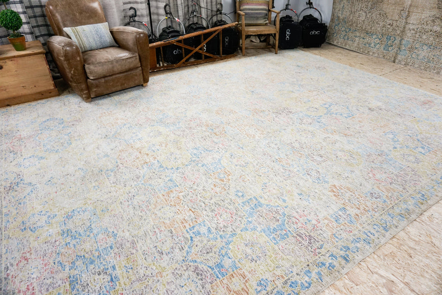 10' x 14' Oushak Rug Silk and Wool 17th Century Persian Design