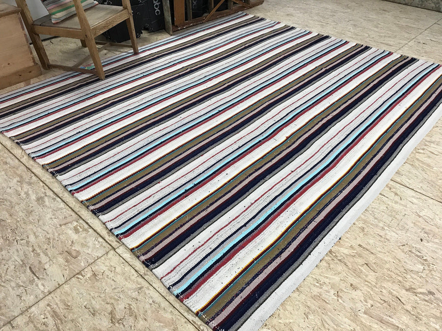 MCM Design 7 x 9 Vintage Kilim Flatweave Carpet Filikli Turkish Kilim