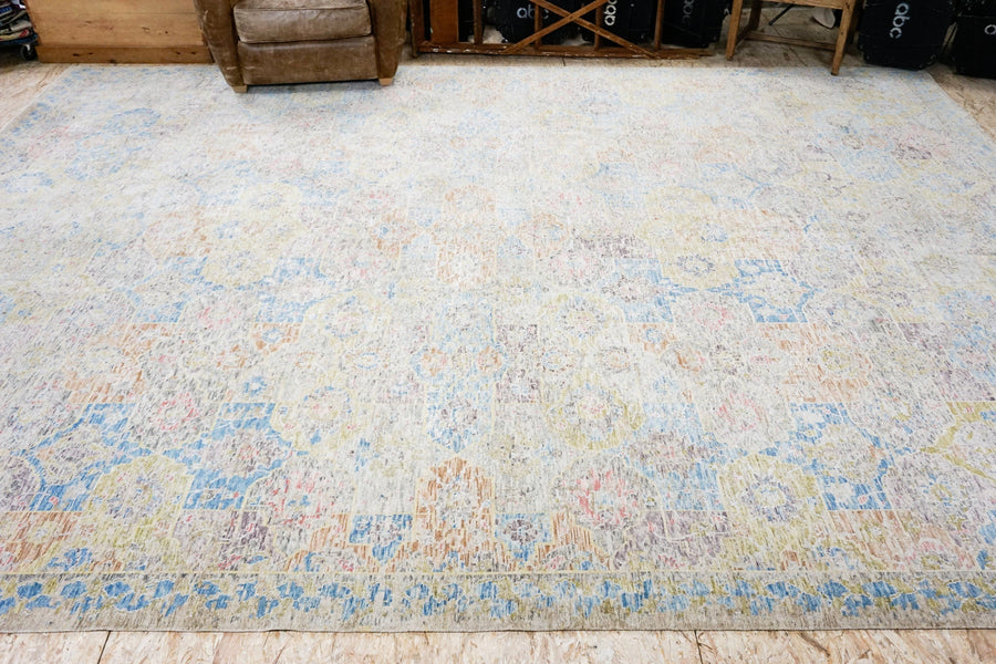10' x 14' Oushak Rug Silk and Wool 17th Century Persian Design