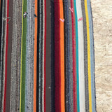 Mid-Century Modern Design 7x9 Rainbow Colors Striped Vintage Turkish Kilim