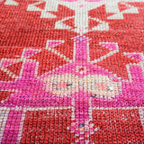 3 x 15 MCM Oushak Runner Turkish Red and Pink