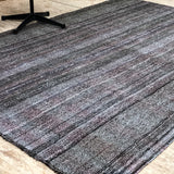 5 x 8 MCM Vintage Kilim Black & Pastel Tweed