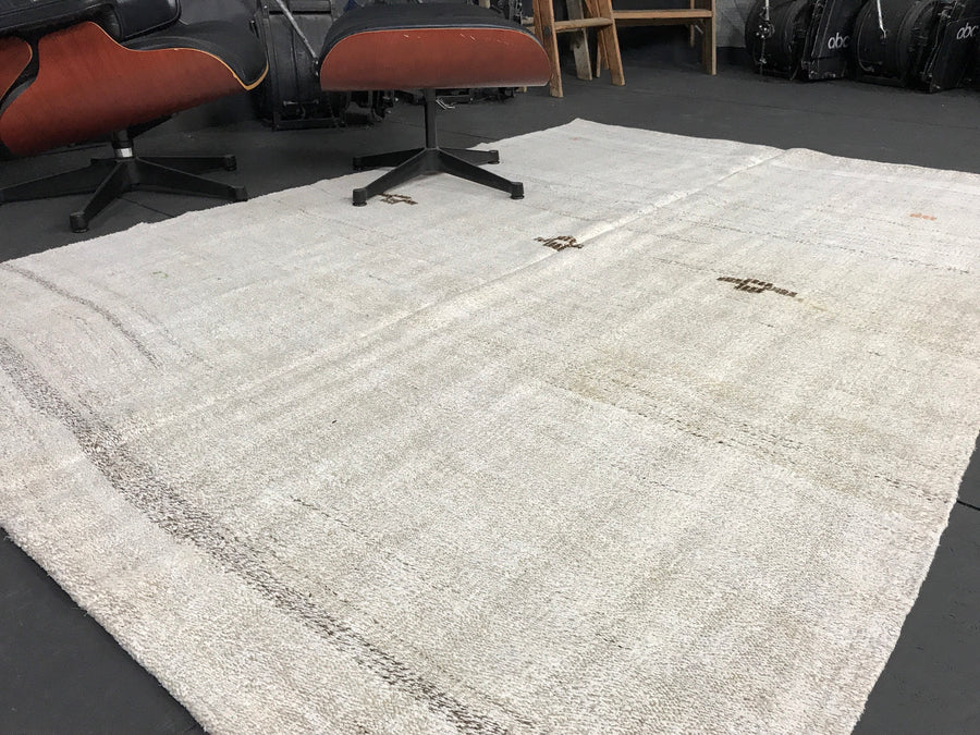 6x8 Scandinavian Style MCM Off White Pure Organic Hemp