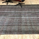 5 x 8 MCM Vintage Kilim Black & Pastel Tweed