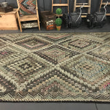 7 x 12 Cicim (jijim) Carpet Large Vintage Turkish Bohemian Kilim Rug