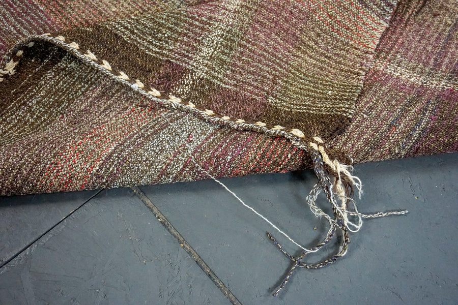 MCM 7 X 13 Turkish Kilim Eggplant & Brown Tweed