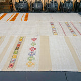 9 x 10 MCM Organic Hemp Rug Vintage Turkish Ecru '1918