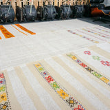9 x 10 MCM Organic Hemp Rug Vintage Turkish Ecru '1918