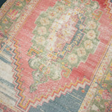 4'5 x 7'7 Oushak Rug Faded Red and Green SB