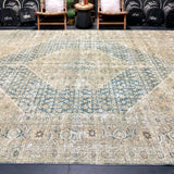 10’ x 13’6 Classic Antique Malayer Rug Muted Midnight Blue, Taupe & Beige