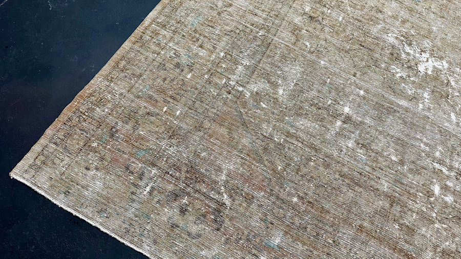 9’5 x 12’3 Classic Antique Rug Muted Beige & Turquoise
