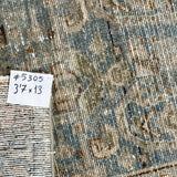 3’7 x 13’ Classic Antique Runner Muted Denim Blue & Gray '5305