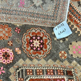 4’5 x 6’3 Classic Vintage Rug Muted Gray, Camel, Pink & Burnt Orange '5033