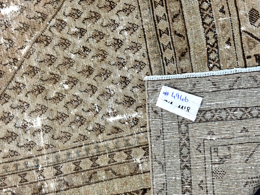 8’1 x 11’8 Classic Vintage Rug Muted Camel Beige, Bronze & Sage