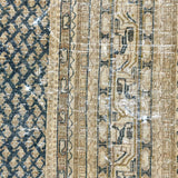 7’10 x 10’7 Classic Vintage Tabriz Rug Muted Denim Blue & Dark Beige '5094