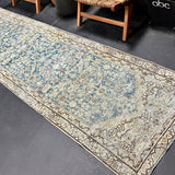 2’10 x 11’7 Classic Antique Runner Muted Denim Blue & Gray