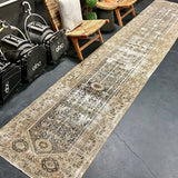 3’1 x 16’6 Classic Antique Runner Muted Black, Taupe & Gray