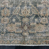 3’3 x 15’3 Classic Antique Malayer Runner Muted Sea Green, Denim & Cappuccino SB