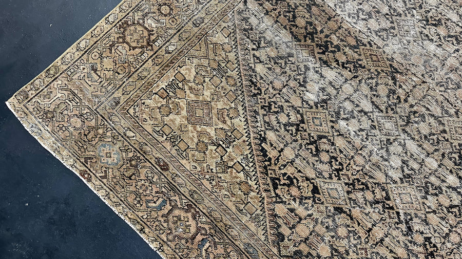 6’8 x 9’11 Classic Antique Rug Muted Black, Camel & Copper