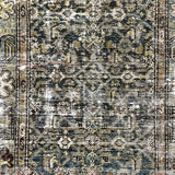 3’2 x 13’1 Classic Antique Runner Muted Turquoise Blue, Gray & Green '5350