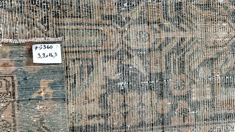 3’3 x 16’3 Classic Antique Runner Muted Gray, Copper & Sage