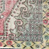 4’4 x 6’10 Vintage Turkish Oushak Carpet Muted Pastels