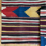 Set of 2 Vintage Turkish Kilim Pillows 19” x 19” Wool Carpet Fragment 1970's (cover only) 1270, 1303