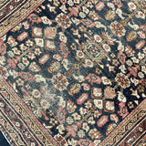 3’7 x 15’4 Classic Antique Runner Muted Black, Copper & Beige