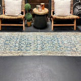 2’10 x 11’7 Classic Antique Runner Muted Denim Blue & Gray