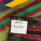 6 x 9 Kilim Rug Anatolian Turkish Vintage Bohemian Kilim Flatweave Carpet Rainbow of Colors