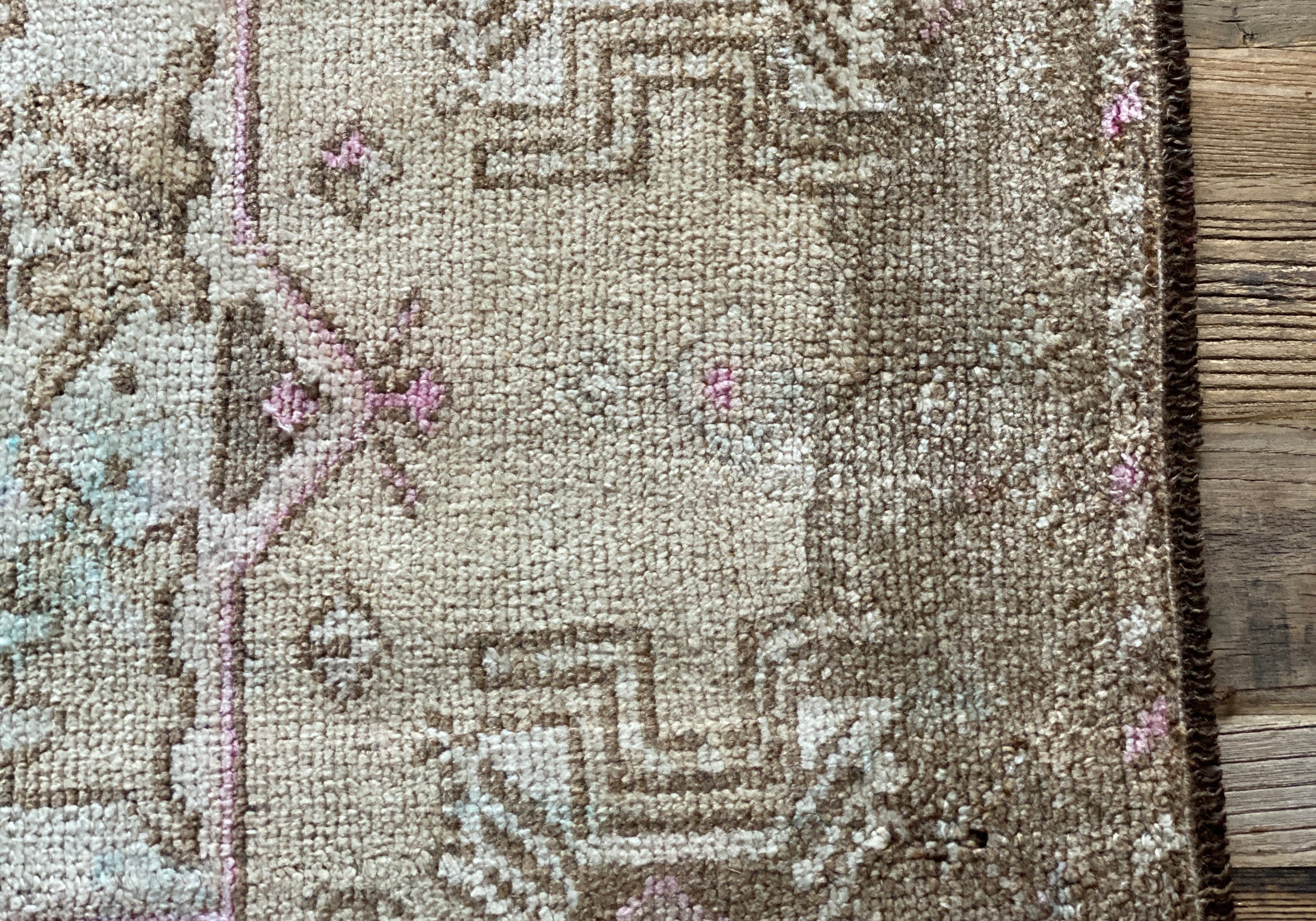 2’ x 3’ Antique Kars Rug Muted Beige, Blue, Brown & Pink(see listing)'4799 Linda's Barn