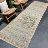 3’7 x 13’ Classic Antique Runner Muted Denim Blue & Gray '5305