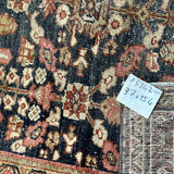 3’7 x 15’4 Classic Antique Runner Muted Black, Copper & Beige