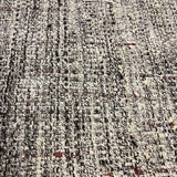 6’4 x 10 MCM Kilim White, Black, Blue and Pumpkin Tweed '781