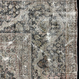 10’8 x 13’7 Classic Antique Rug Muted Black, Gray + Red '4288