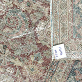 9’4 x 12’6 Classic Antique Rug Muted Gray, Red & Blue '5268
