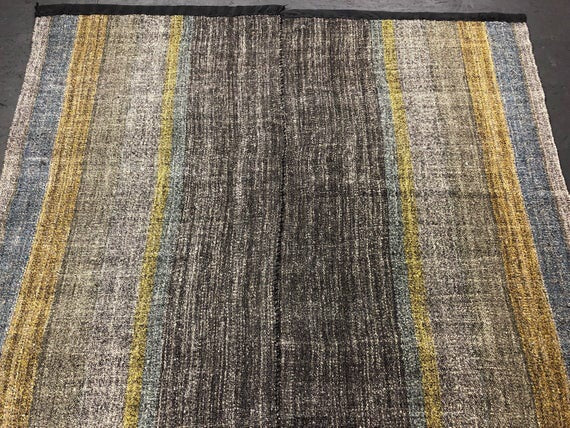 5 x 8 MCM Scandinavian Style Gray, Black, Blue, and Mustard