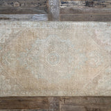 1’8 x 2’9 Vintage Oushak Runner Muted Light Camel, Greige & Blue-Gray '5202