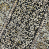 3’1 x 13’7 Classic Antique Runner Muted Blue, Black & Taupe '5323