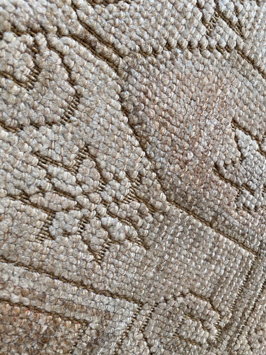 1’4 x 3’4 Antique Taspinar Rug Muted Camel Brown & Greige Monochromatic