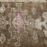 1’6 x 2’5 Antique Kars Rug Muted Brown, Beige & Pink '4736