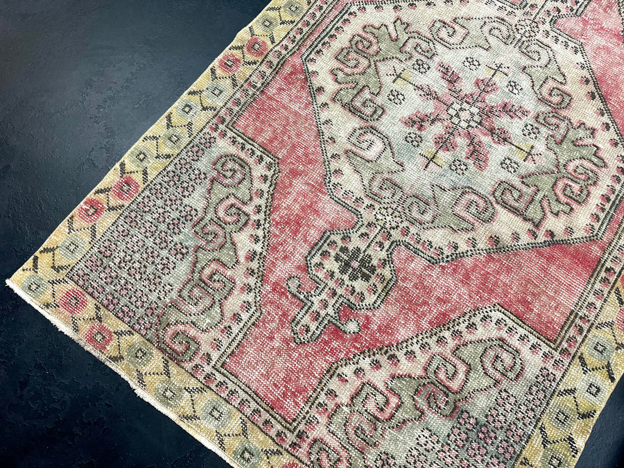 4’4 x 6’10 Vintage Turkish Oushak Carpet Muted Pastels